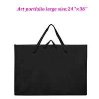 Large Size Art Portfolio Tote with Nylon Shoulder, Poster Board Storage Bag, 24"X 36" Student Art Work Portfolio Case