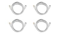 4 Pack USB 2.0 A Male to A Female Extension 28/24AWG Cable (Gold Plated) White 10 Feet