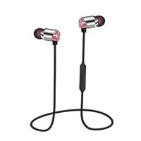 YRD TECH Ultra Light Wight Design Sd-200 BT4.1 Sports Headset Earphone Stereo Double Bass Metal Magnetic Earphone Anti-Jamming (Red)