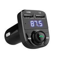 Kanzd Wireless Handsfree Car Kit FM Transmitter MP3 Player Dual USB Charger (A)