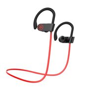 Bluetooth Headset High Fidelity Stereo Entry Ear Sports Headset, Music Playing Time up to 8-10 Hours, Waterproof Fitness Headset, Built-in Microphone(red)