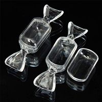 12Pcs Transparent Candy Boxes Plastic Sweet Shaped Candy Case Storage Container Halloween Christmas Wedding Valentine Candy Storage