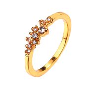 Ring, Balakie Lady Floral Transparent Diamond Flower Vine Leaf Rings Wedding Gift (Gold, 10)