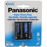 1 Pack of Panasonic 4pk AAA Batteries - Super Heavy Duty