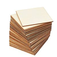 Unfinished Wood 3.875x3.875 in. Square 36-Pack Sharp Corners for DIY Crafts