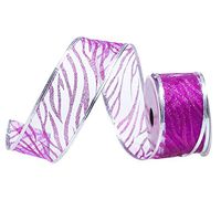 JAM PAPER Holiday Ribbon - 2 x 3 Yards - Purple Wave - Sold Individually