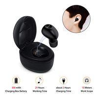 Bluetooth Earbuds, atongm Mini Wireless Headphones with Charging Box Car Headset Compatible with iPhone Xs XSMAX XR X 8 7 6 Plus/Samsung Android Smartphone/iPad (One Pcs)