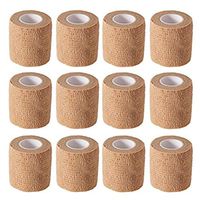 Non-Woven Self-Adhesive Nail Bandage Breathable Elastic Bandage, Pet Elastic Bandage, Wrist and Ankle Self-Adhesive Tape, Skin Color (12 per Pack, Size 5 cm * 4.5 m)