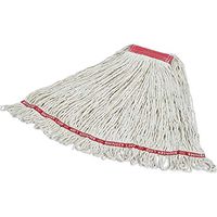 Rubbermaid FGC11306WH00 Large Swinger Loop Cotton/Synthetic Wet Mop W/ 1" Headband, Lot of 6