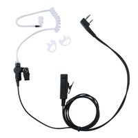 Klykon 2 Wire Surveillance Kit Covert Acoustic Tube Police Earpiece Headset PTT MIC for Kenwood ksc-35s tk-3000 Baofeng BF-888s UV-82 UV5r 2 Way Radio Walkie Talkie 2 Pin