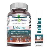 Amazing Formulas Uridine Dietary Supplement 300 Milligrams 50 Capsules (Non-GMO) - Supports Cognitive Functions - Encourages Synthesis of RNA
