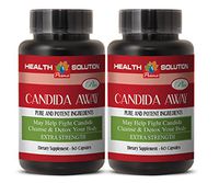 Yeast Supplement - Candida Away Plus - Candida Cleanse Best Seller - 2 Bottles 120 Capsules