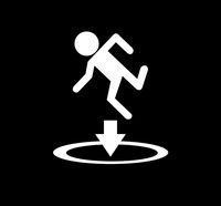 PORTAL 2 VIDEO GAME HOLE LOGO VINYL STICKERS SYMBOL 5.5" DECORATIVE DIE CUT DECAL FOR CARS TABLETS LAPTOPS SKATEBOARD - WHITE