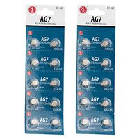 (2-Pack) 10pk Alkaline 1.5V Watch Battery Replaces R 395/25, R 399/35, RW 313, RW413, S19, S927SW, SB-AP/DP, SB-BP/EP, SG7, SP395, SP399, SR57