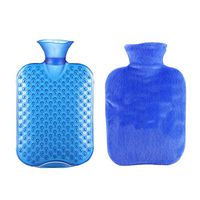 Classic Rubber Transparent Hot Water Bottle 2 Liter with Cover for Pain Relief Cold Therapy #33