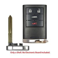 New Repalcement Remote Smart Key Fob Shell Case Housing Button Uncut Blade For Corvette 4B