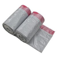 Qsbon 4 Gallon Drawstring Trash Bag, 250 Counts, Gray