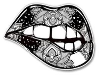 Sexy Womens Lips Vinyl Sticker Decal Bumper Sticker for Auto Cars Trucks Windshield Custom Walls Windows Ipad MacBook Laptop RV Camper