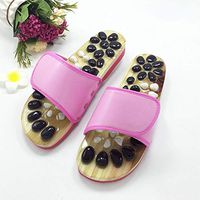 QMJHL Massage Slippers, Jade Pebbles, Massage Shoes, Acupressure, Men's and Women's Foot Massage Sandals.