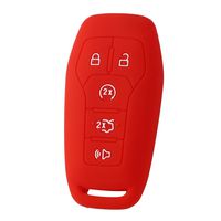 XUHANG Sillicone key Skin Cover for Ford FUSION MUSTANG F150 LINCOLN MKZ MKC MKX Keyless Entry Smart Remote red