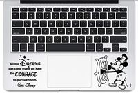All all dreams can come true if we have the courage to pursue them Die-cut vinyl decal sticker compatible with Macbook Laptop