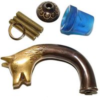 Brass Wolf Designer Beautiful Handle Cane Walking Stick Connector Handle