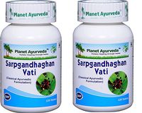 Sarpgandhaghan Vati (Rauwolfia serpentina) for Hypertension - 2 bottles (each 120 tablets, 500mg) - Planet Ayurveda (in USA)