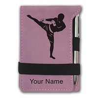 Mini Notepad, Kickboxer, Personalized Engraving Included (Pink)
