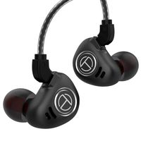 hellodigi TRN V90 4BA+1DD Hybrid in-Ear Earphone,in Ear Monitor IEM Headphone/Earbuds/Earphone with Detachable 0.75mm 2pin Cable,HiFi Stereo Bass Sound (Black, No mic)