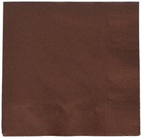 Chocolate Brown 2-Ply Luncheon Napkins | Pack of 50 | Party Supply