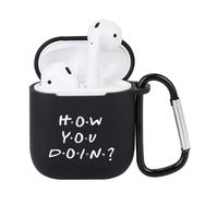 PORTOWN Friends Airpods Case, Anime and Friends Tv Show Merchandise, AirPods Case Silicone Protective Cover Skin Compatible with Apple AirPods 1 & 2(How You Doin)