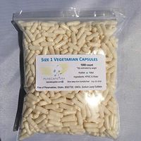 PurecapsUSA - 1,000 Size 1 Fillable White Empty Vegetarian Capsules