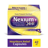 Nexium 24HR (42 Count, Capsules) All-Day, All-Night Protection from Frequent Heartburn Medicine with Esomeprazole Magnesium 20mg Acid Reducer