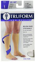 Truform Compression 20-30 mmHg Knee High Open Toe Stockings White, 2X-Large, 2 Count