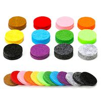Coding 22mm Diameter Replacement Refill Pads(36PCS) for 30mm Stainless Steel Essential Oil Diffuser Necklace Pendant Locket Car Diffuser-12 Colors