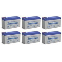 PS-1290 12 Volt 9 Amp Hour Rechargeable SLA Battery - PACK OF 6