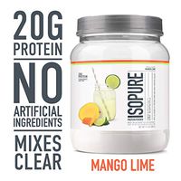 Isopure Refreshingly Light Fruit Flavored Whey Protein Isolate Powder, “Shake Vigorously & Infuses in a Minute”, Mango Lime, 16 Servings