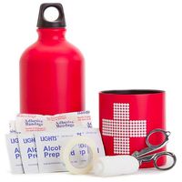 Survival Gear , First Aid Aluminum Bottle with detachable First Aid compartment