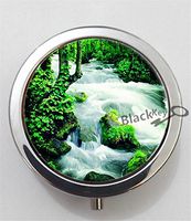 BlackKey Nature Series Forest Landscape 3-Compartment Decorative Pocket Gift Box Case Organizer for Pill, Color 1 -2142