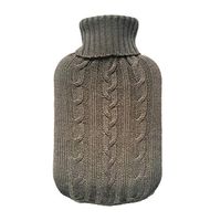 beezbom 2000ml Knitted Hot Water Bag Cover Geometric Pattern Knitted Cover Hot Water Bottles