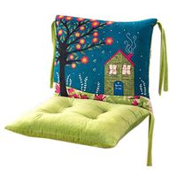 Kylin Express Indoor Soft Home/Office Squared Cartoon Separable Seat Breathable Chair Cushion with Backrest, W09