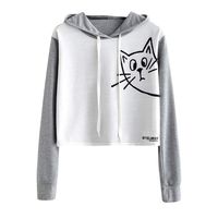 Big Promotion!2018~2019Women Shirts,Womens Casual Long Sleeve Cat Sweatshirt Hooded Pullover Tops Blouse(XL,Gray)