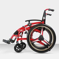 PLLP Medical Rehab Chair, Wheelchair,Lightweight Folding Adjustable Wheelchair Driving Medical, Elderly Thickened Aluminum Alloy Disabled Scooter Manual Inflatable