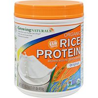 2 Pack of Growing Naturals Organic Raw Rice Protein - Original - 16.2 oz - 95%+ Organic - Gluten Free - Dairy Free - Yeast Free - Wheat Free - Vegan