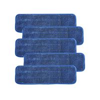 Aclean Microfiber Floor Mop Reusable Refill Pad 5 Pack 15 inches (Blue Loop Pad)