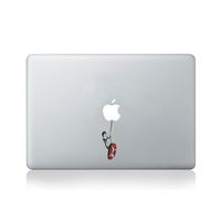 Banksy Boy Swinging On Safety Ring Vinyl Sticker for MacBook (13/15) or Laptop