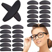 Eyeglasses Nose Pads Anti-Slip Soft Silicone Adhesive Nosepads for Glasses Sunglasses Reading Glasses 20 Pairs Black