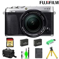 Fujifilm X-E3 Mirrorless Digital Camera with 18-55mm Lens (Silver) with 64 GB Card + Mega Accessory Kit