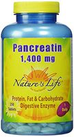 Nature's Life Pancreatin Tablets, 1400 Mg, 250 Count