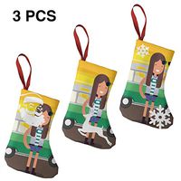 Santa Claus Snowman Christmas Figure Decoration Woman Standing On Street Near A Bus Trendy for Funny Xmas Party